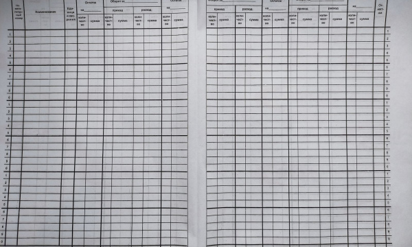 Оборотная ведомость по товарно-материальным счетам