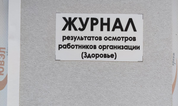 Журнал результатов осмотров работников организации (Здоровье)    